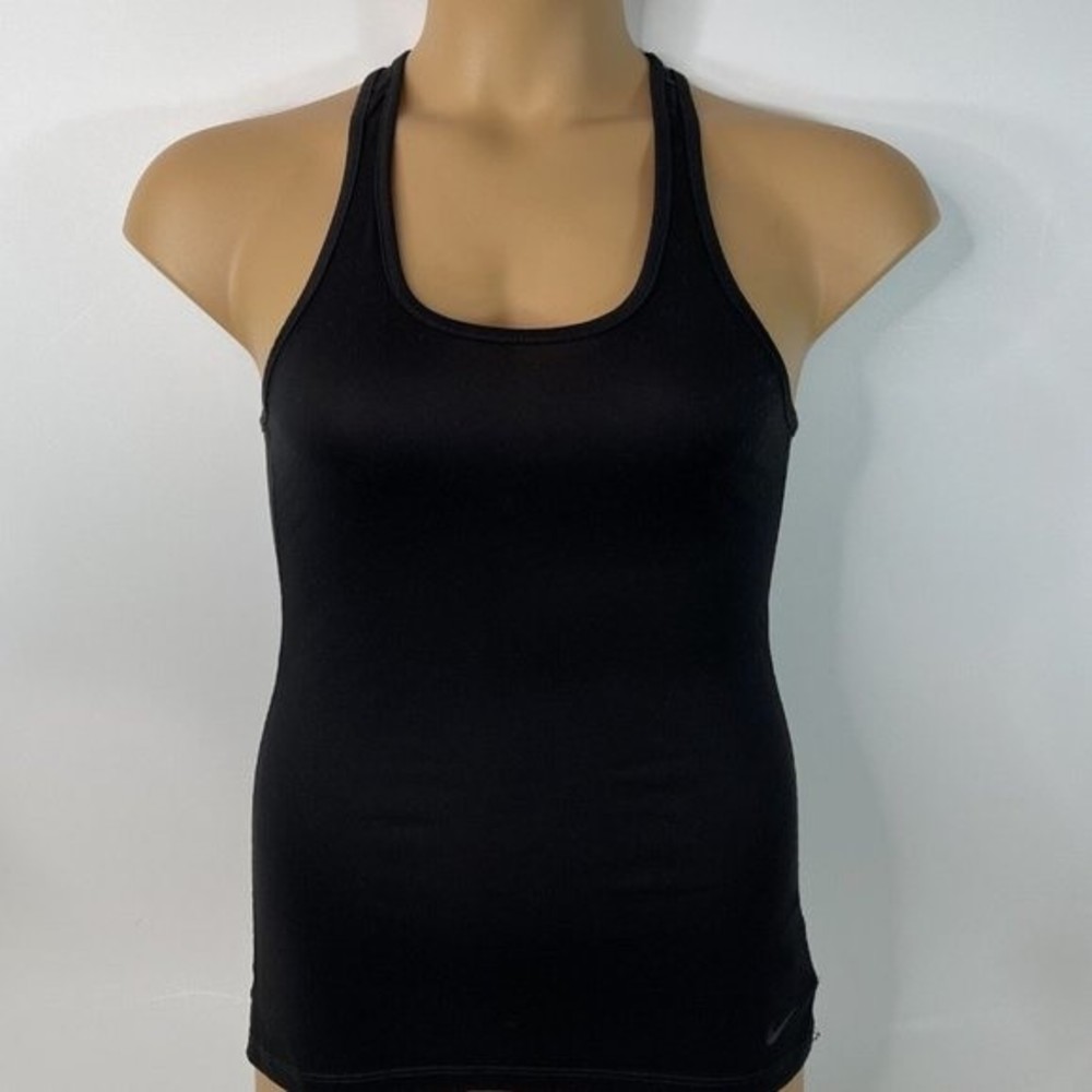 Nike Dri Fit Slim Racer Back Tank top Size Small Black